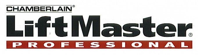 Chamberlain LiftMaster Professional logo in black and red.