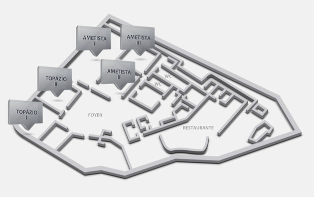 Mapa das salas piso C-1
