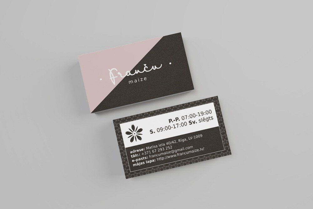 Franču Maize rebranding materials by Danuta Mitule-Leite
