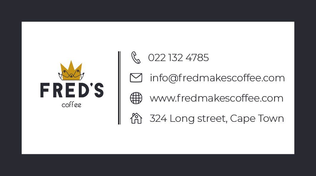 Fred's coffee branding by Danuta Mitule-Leite