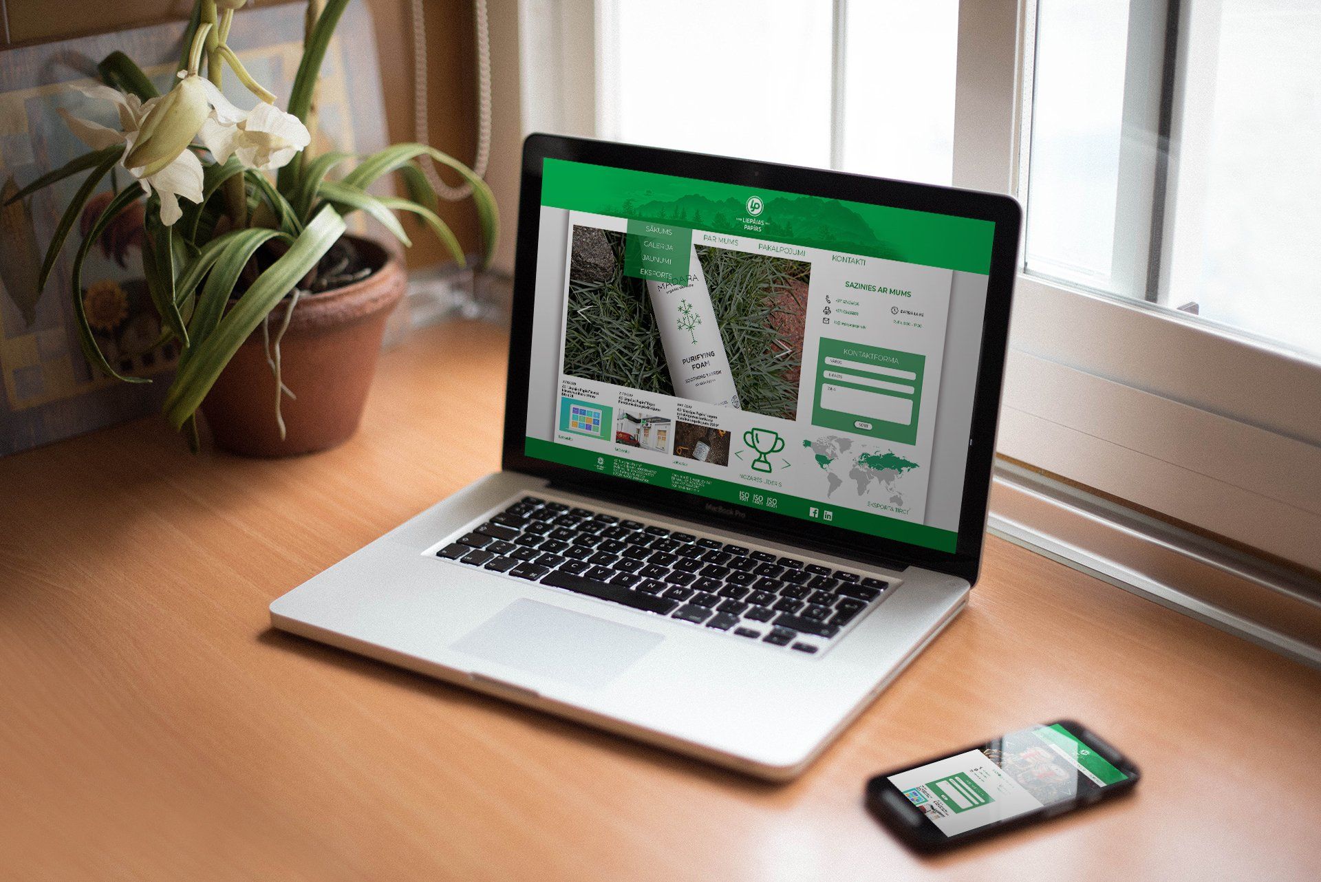 Mockup website designed by Danuta Mitule-Leite