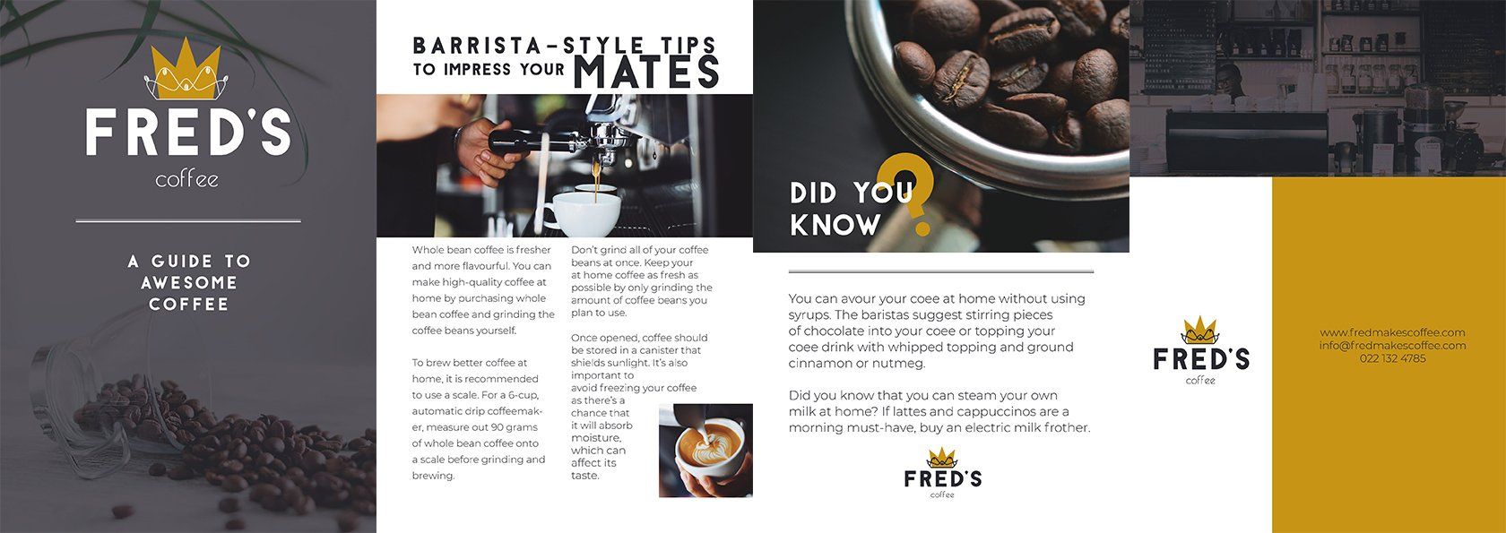 Fred's coffee branding by Danuta Mitule-Leite