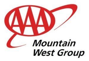 AAA Mountain West Group logo in red and black with stylized oval swoosh