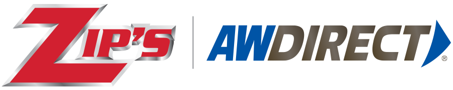 Zip’s AW Direct logo in red and blue text on a white background