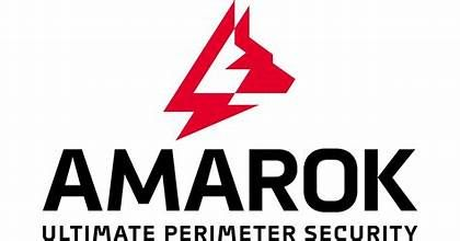 AMAROK logo with red lightning bolt and tagline “Ultimate Perimeter Security”