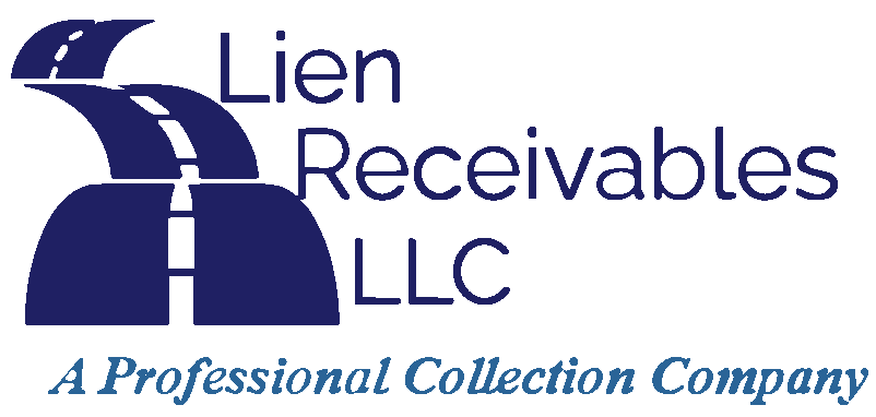 Lien Receivables LLC logo with blue stylized road and the tagline “A Professional Collection Company”