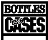 Logo reading “BOTTLES AND CASES” in bold black text on a white background