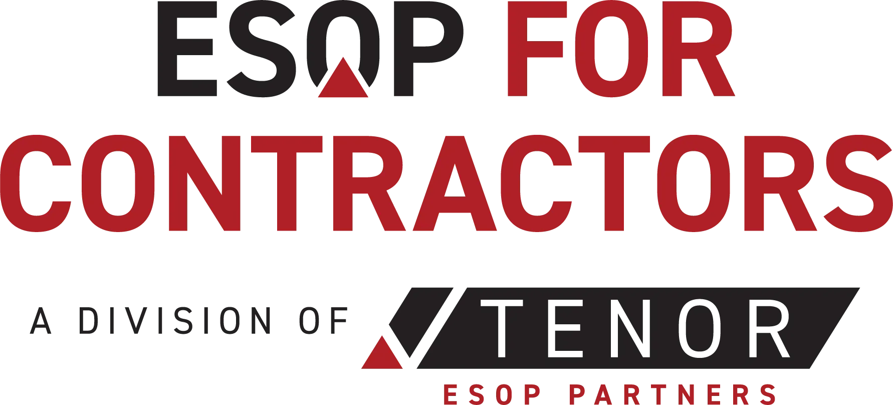 ESOP for Contractors logo with Tenor ESOP Partners logo underneath on a white background