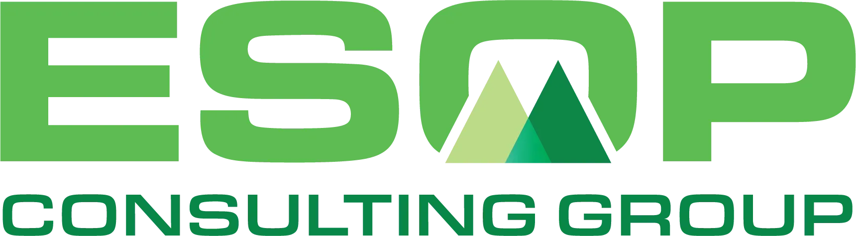 ESOP Consulting Group logo in green with stylized mountain inside the O