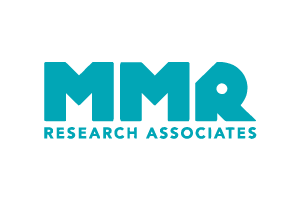 MMR Research Associates logo in teal on a white background