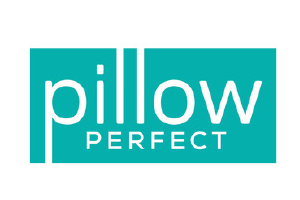 Pillow Perfect logo in white text on a teal background