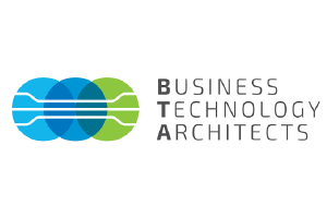 Business Technology Architects logo with blue and green overlapping circles and gray text