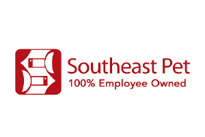 Southeast Pet logo with red icon and text, “100% Employee Owned”
