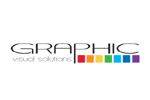 GRAPHIC Visual Solutions logo with multicolor color bars