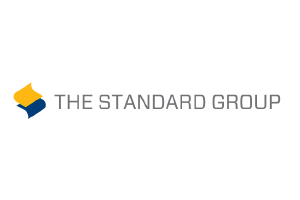 The Standard Group logo with gray text and blue and yellow icon on a white background