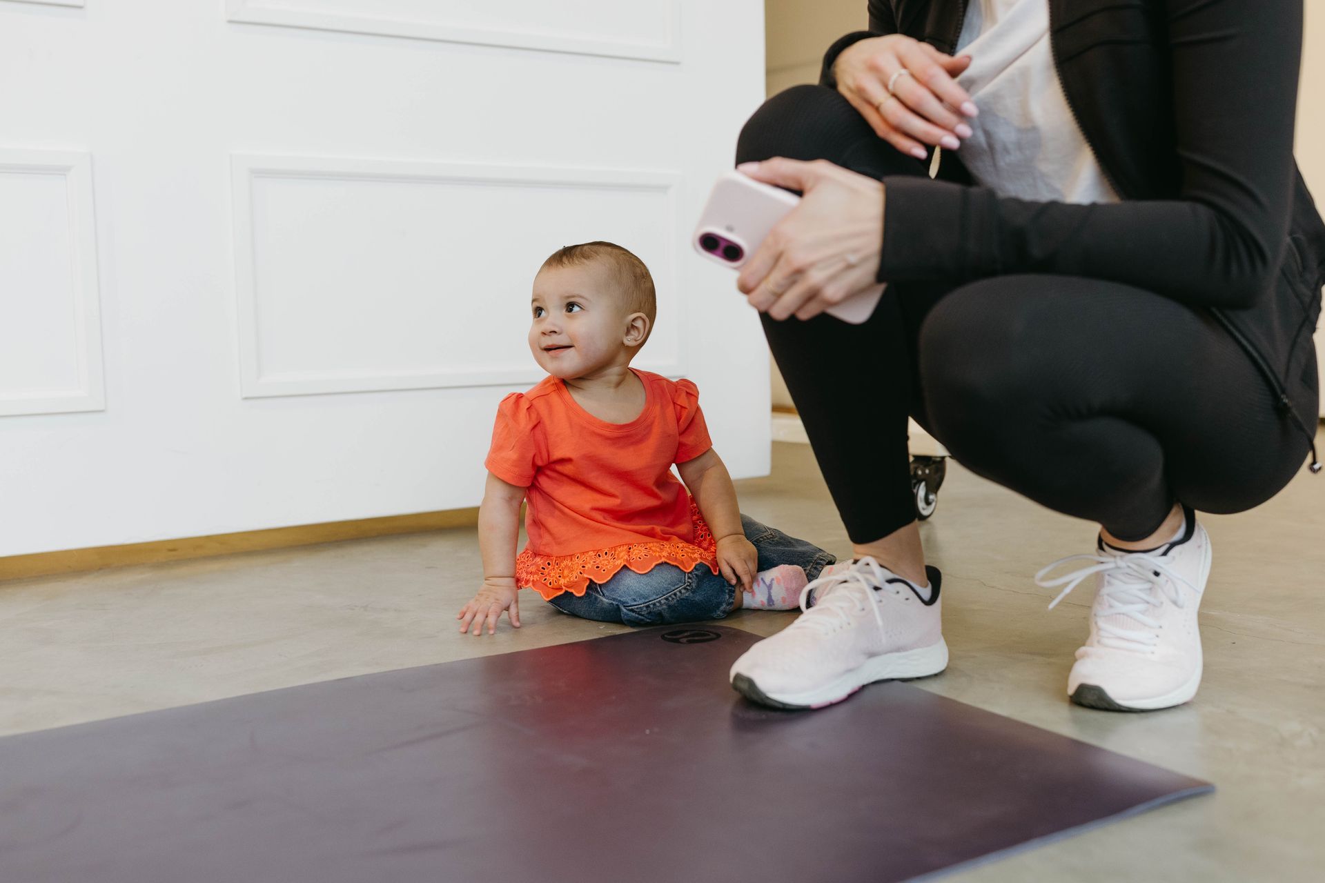 working out with baby