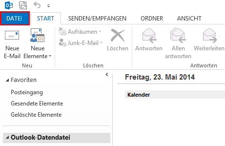 Email Einrichtung Outlook