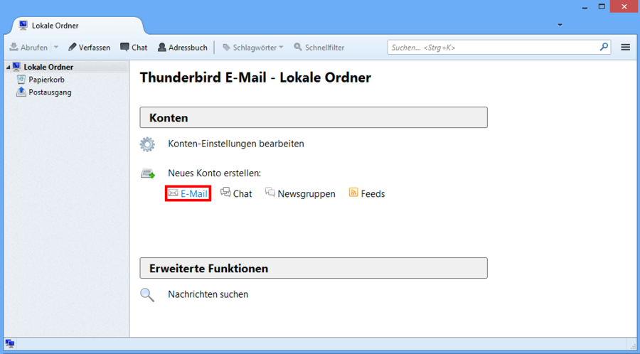 Email Einrichten Thunderbird