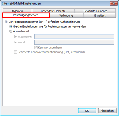 Email Einrichtung Outlook