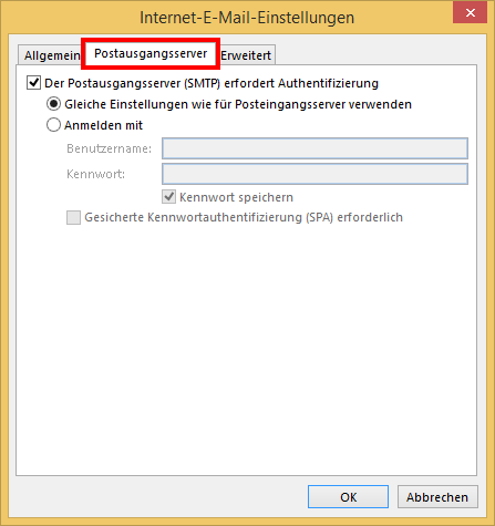 Email Einrichtung Outlook