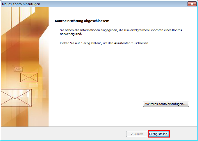 Email Einrichtung Outlook