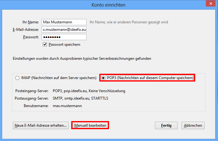 Email Einrichten Thunderbird