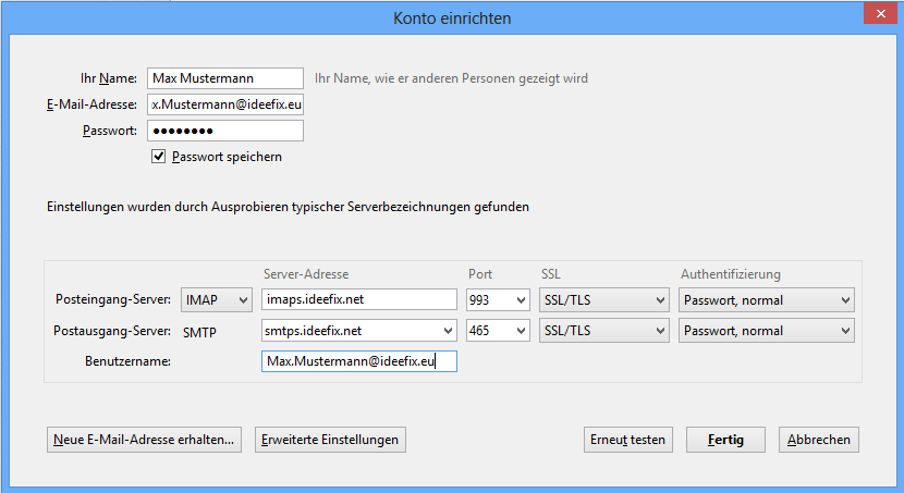 Email Einrichten Thunderbird