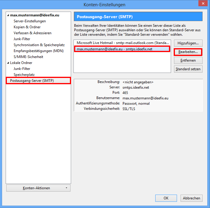 Email Einrichten Thunderbird