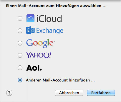 Email Apple einrichten