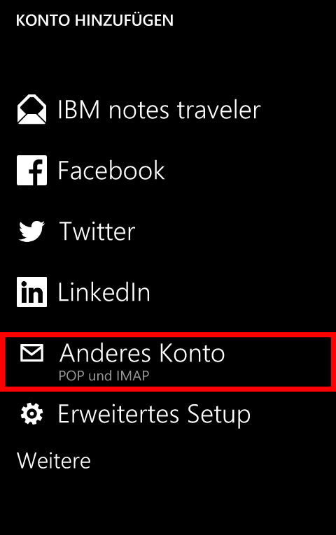 Email Einrichtung Windows
