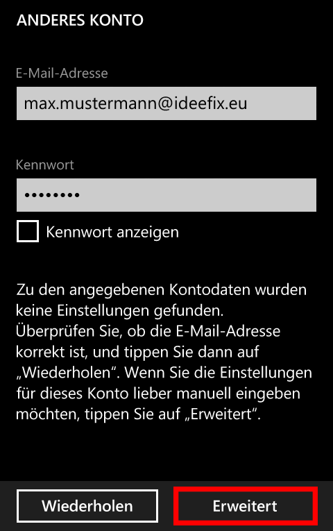 Email Einrichtung Windows