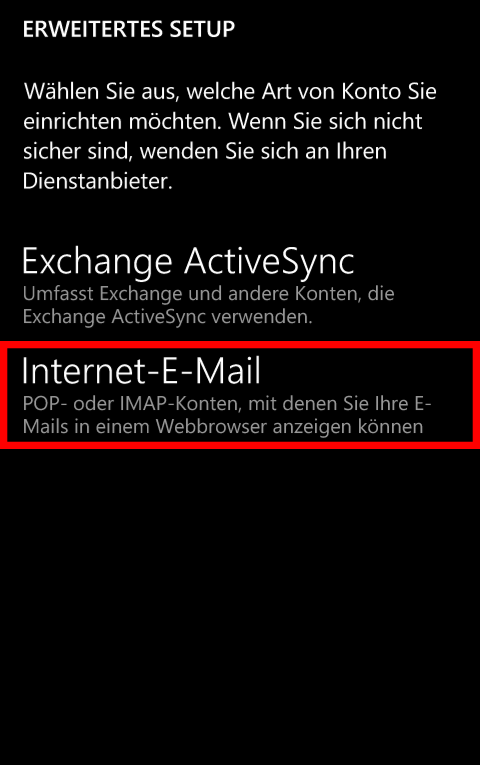 Email Einrichtung Windows