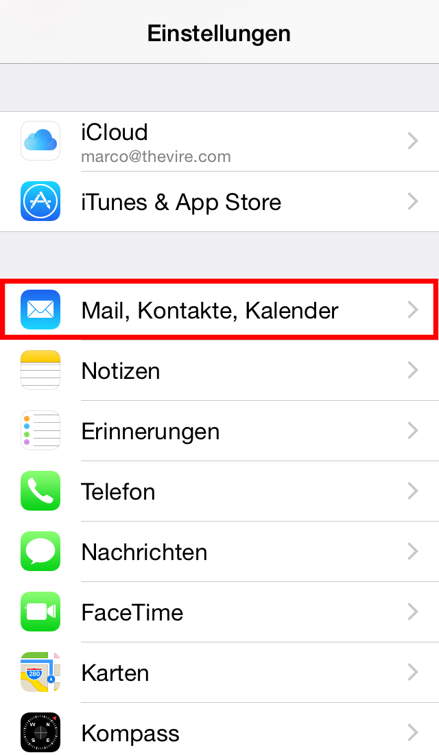 Email Einrichten Iphone