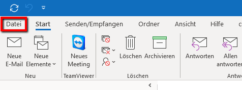 Email Einrichtung Outlook