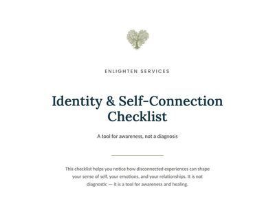 Identity and Self-Connection Checklist cover