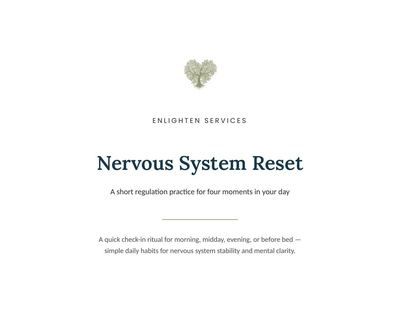 Nervous System Reset cover