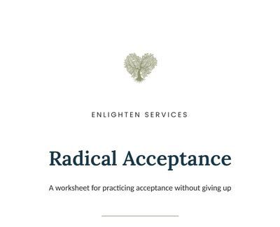 Radical Acceptance worksheet cover