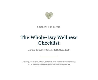 The Whole-Day Wellness Checklist cover