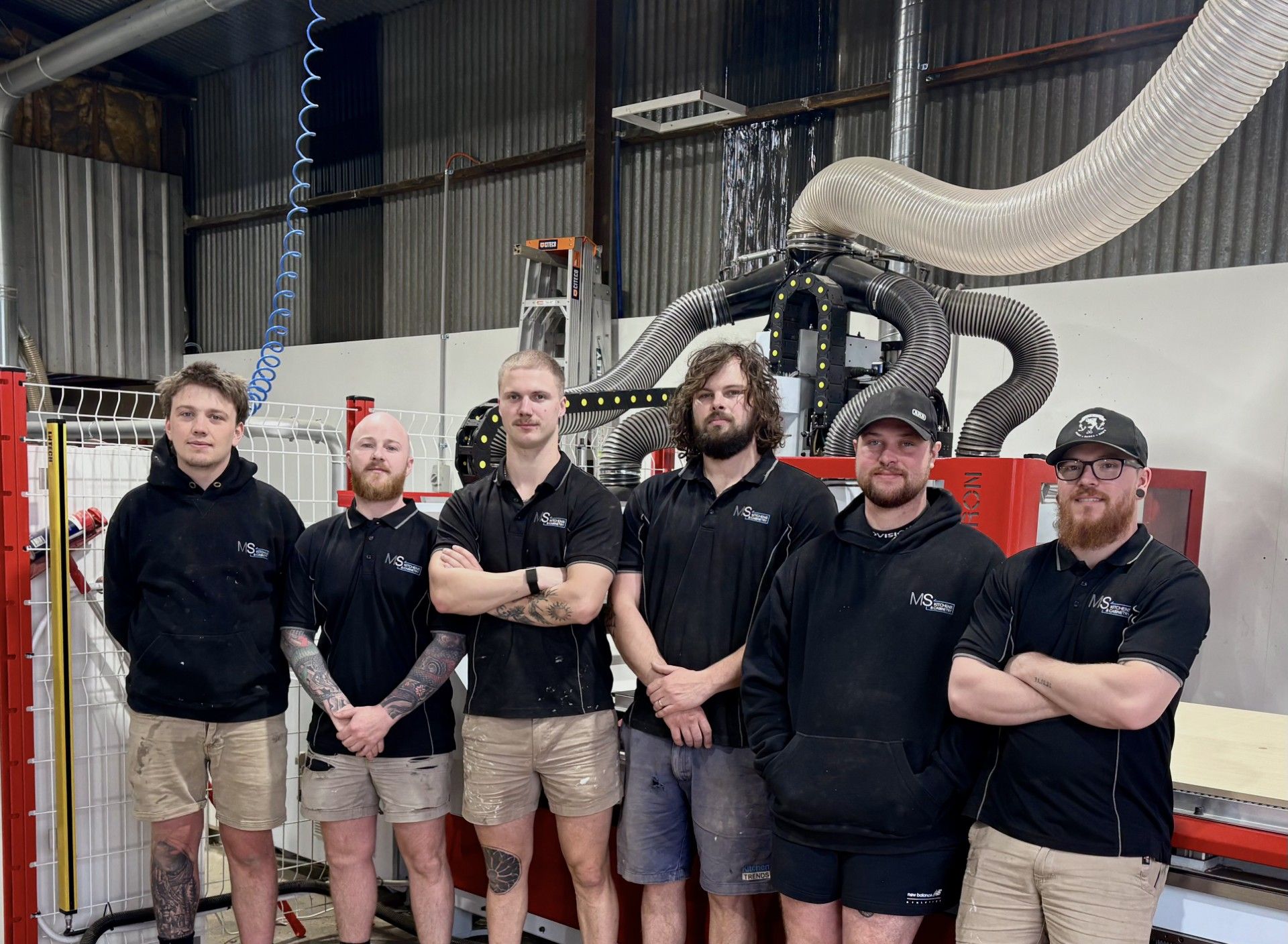 The MS Kitchens team at their Ballarat workshop