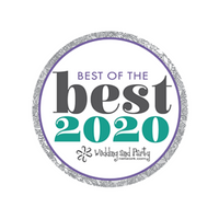 Best of the Best 2020 circular award logo with silver, purple, black, and teal text