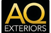 AQ Exteriors logo with gold