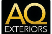 AQ Exteriors logo with gold