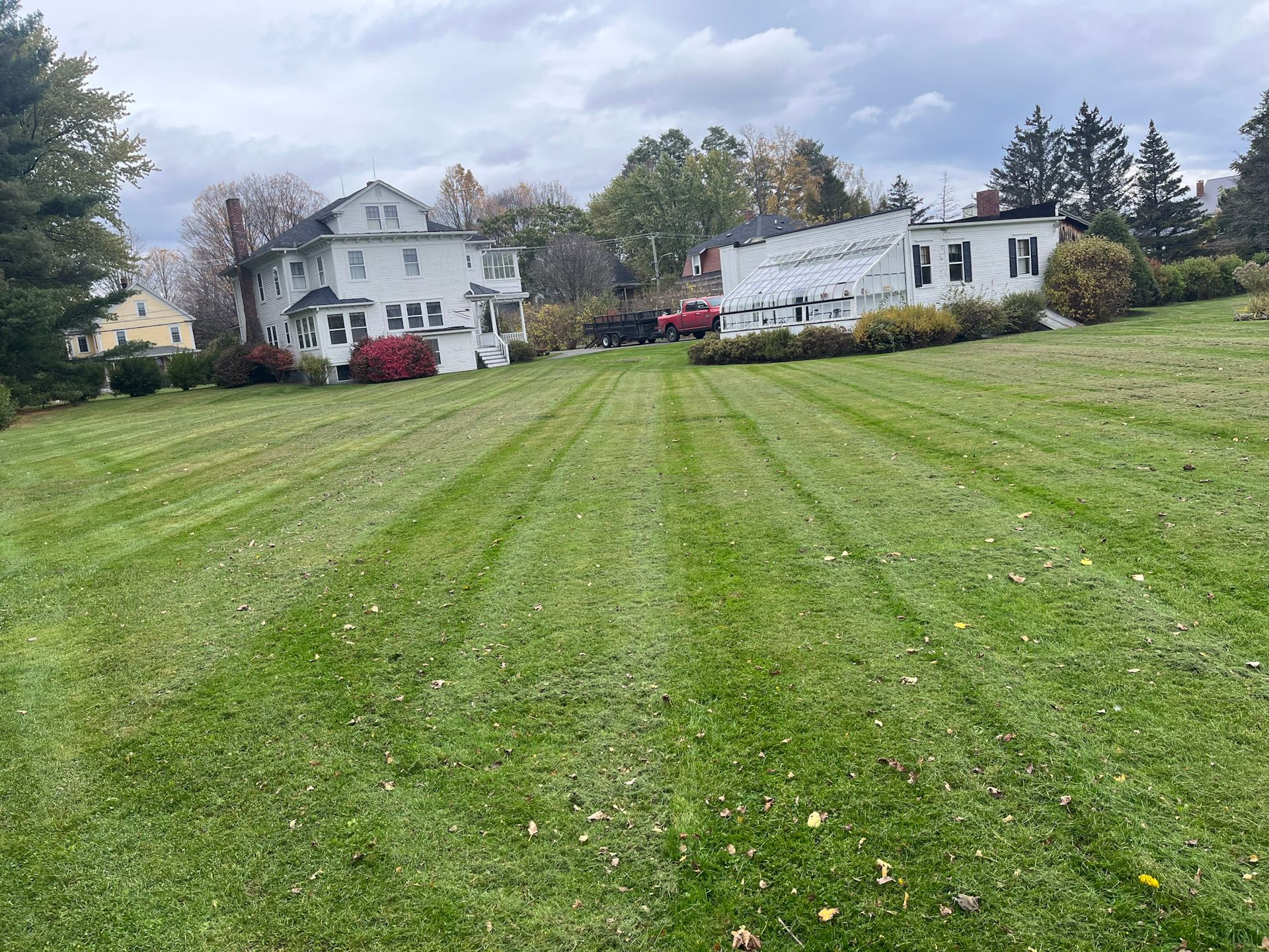 A residential lawn completed by NEK Tree Workz