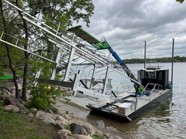 Barge on a Minnesota lake