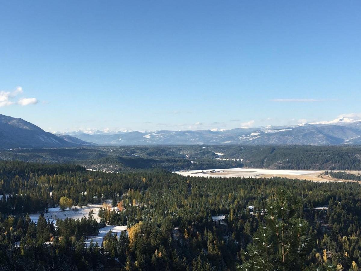 View from Katka Lookout over the Boundary County valley toward snow-capped peaks