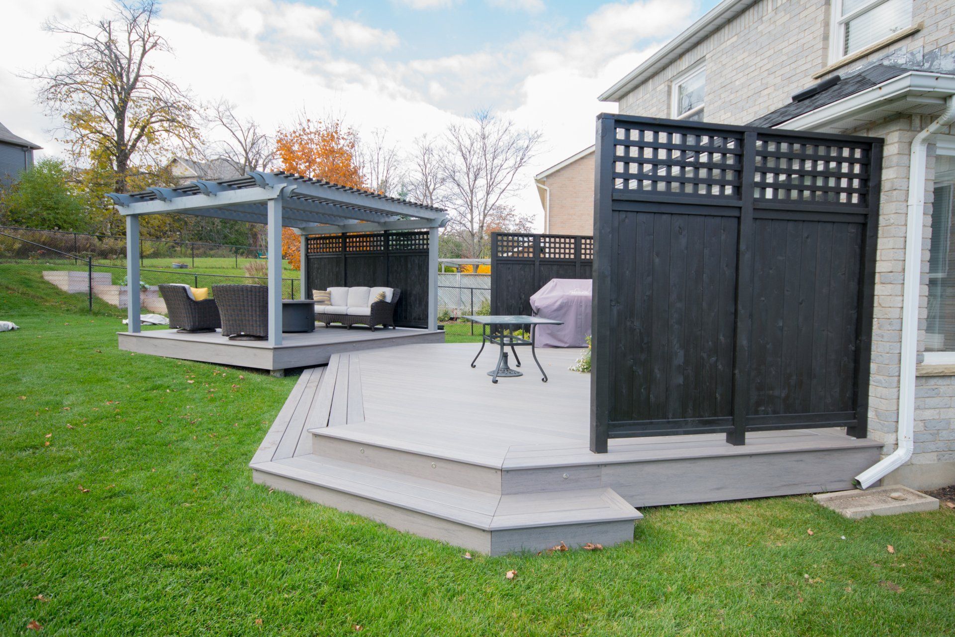 Grey Backyard Patio