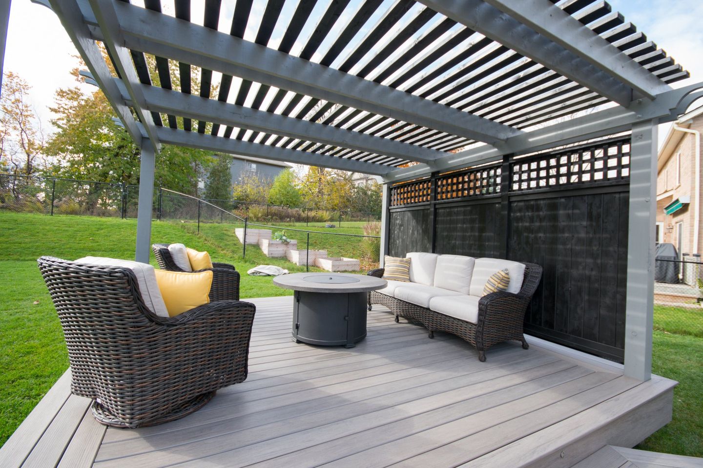 Backyard Gazebo Sitting area