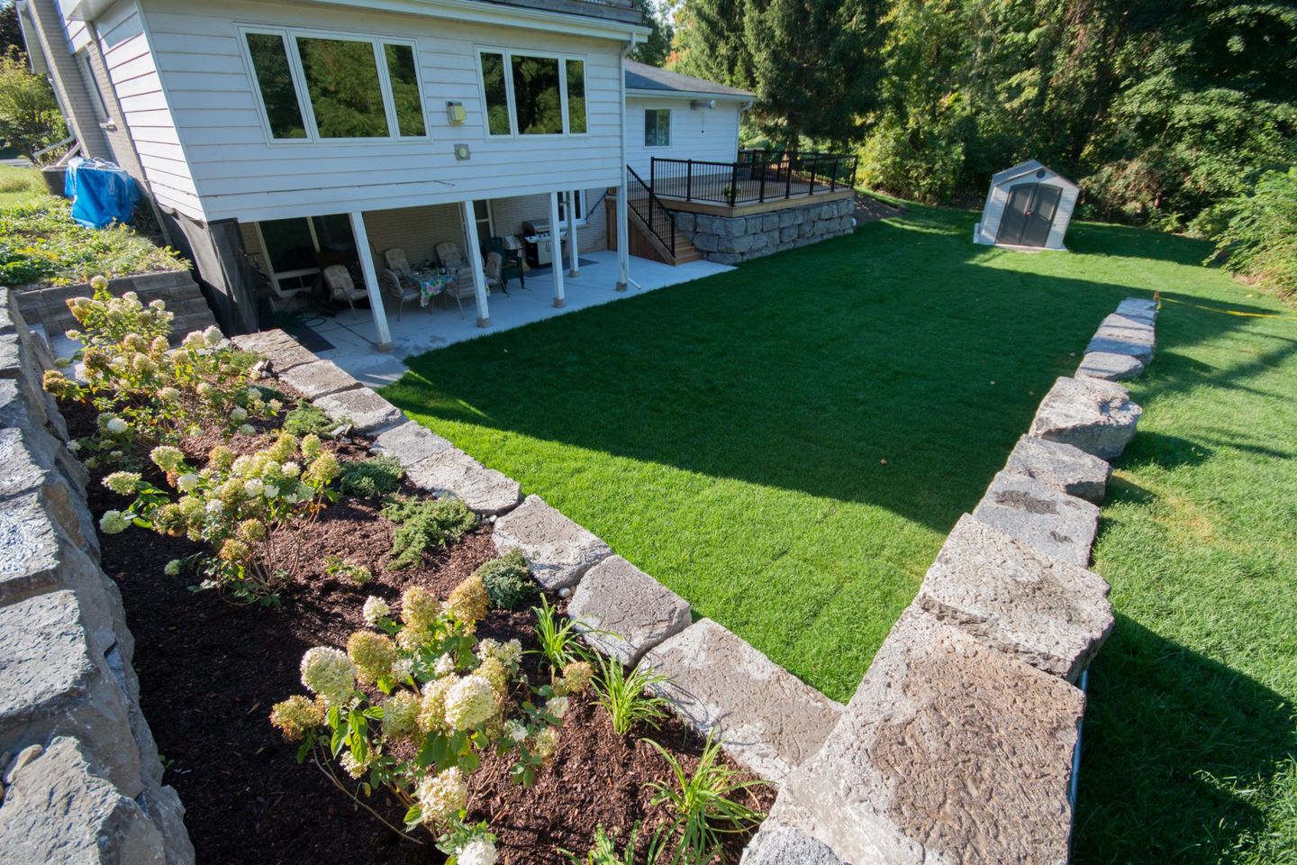 Backyard landscaping