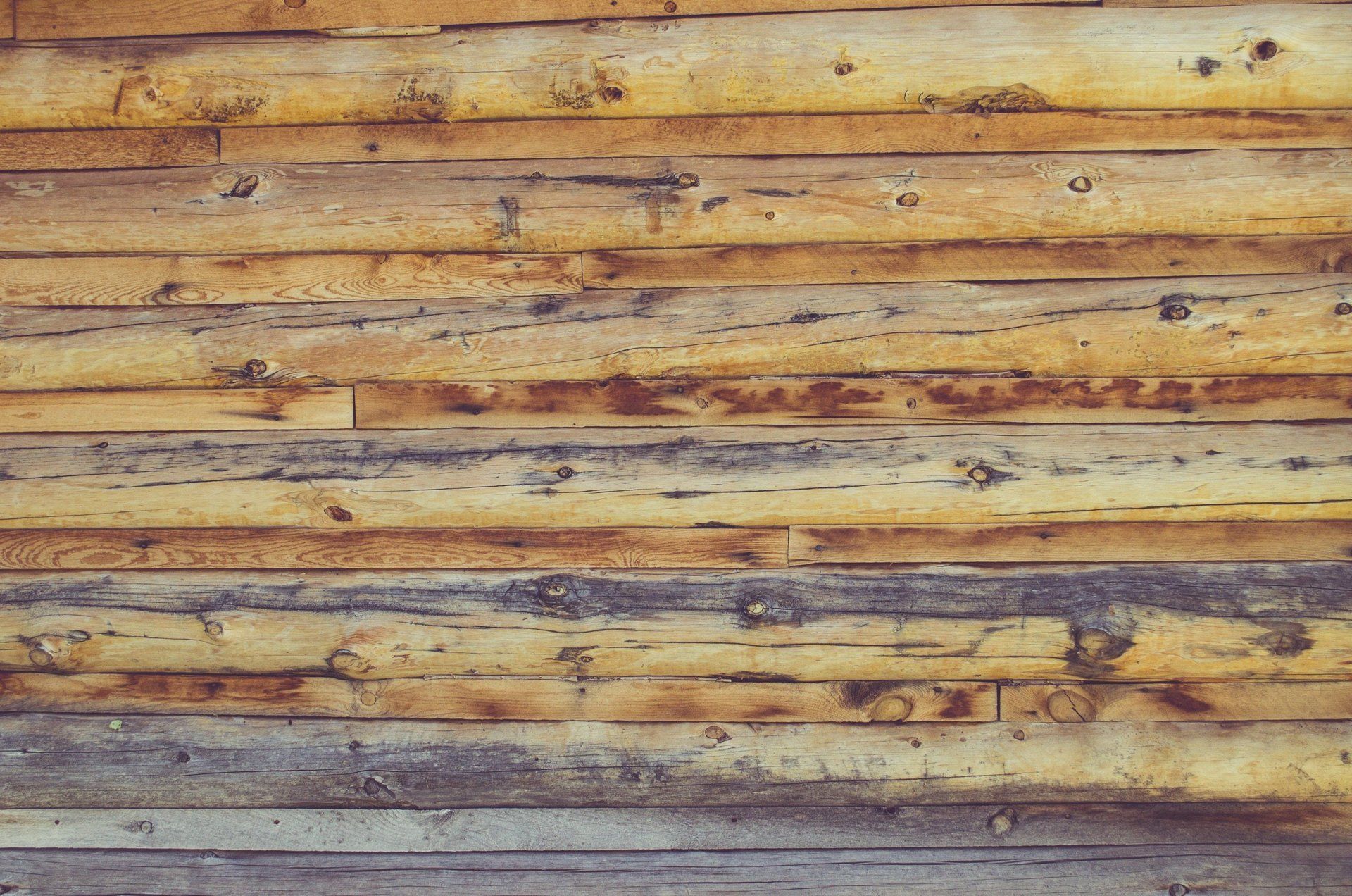 A timber retaining wall
