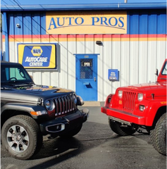 Cars parked in front of the shop | East Cooper Auto Pros